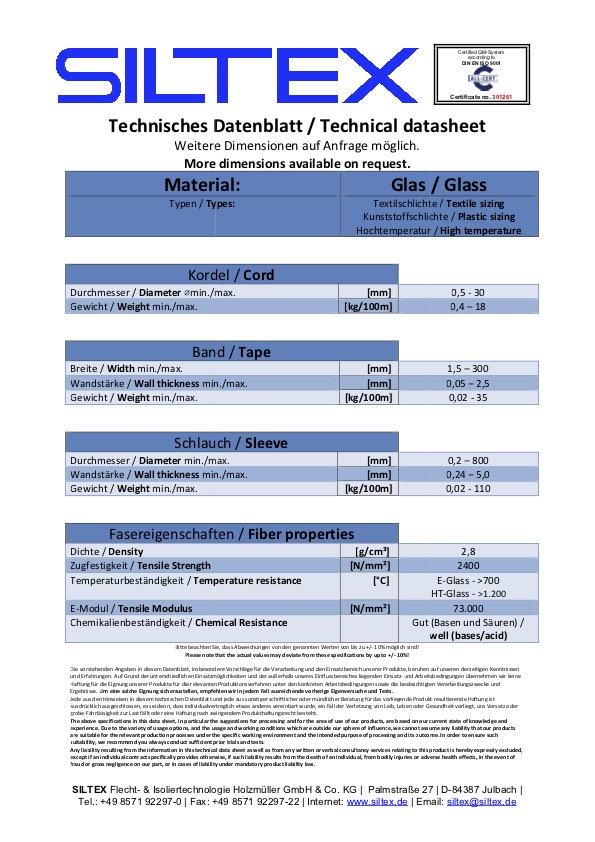 Siltex Technisches-Datenblatt-ALLGEMEIN-Glas